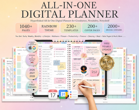 Stop Living in Chaos — Your Goals, Health, Money & Time. All in One iPad Digital Planner for GoodNotes.
